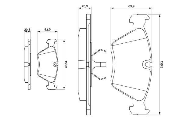Brake Pad Set, disc brake 0 986 490 640
