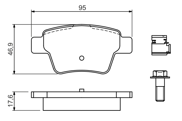 Brake Pad Set, disc brake 0 986 494 605