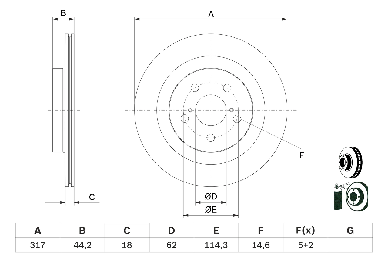 Brake Disc 0 986 479 H19