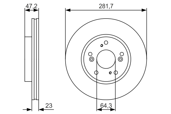 BOSCH 0 986 479 S47 Brake Disc