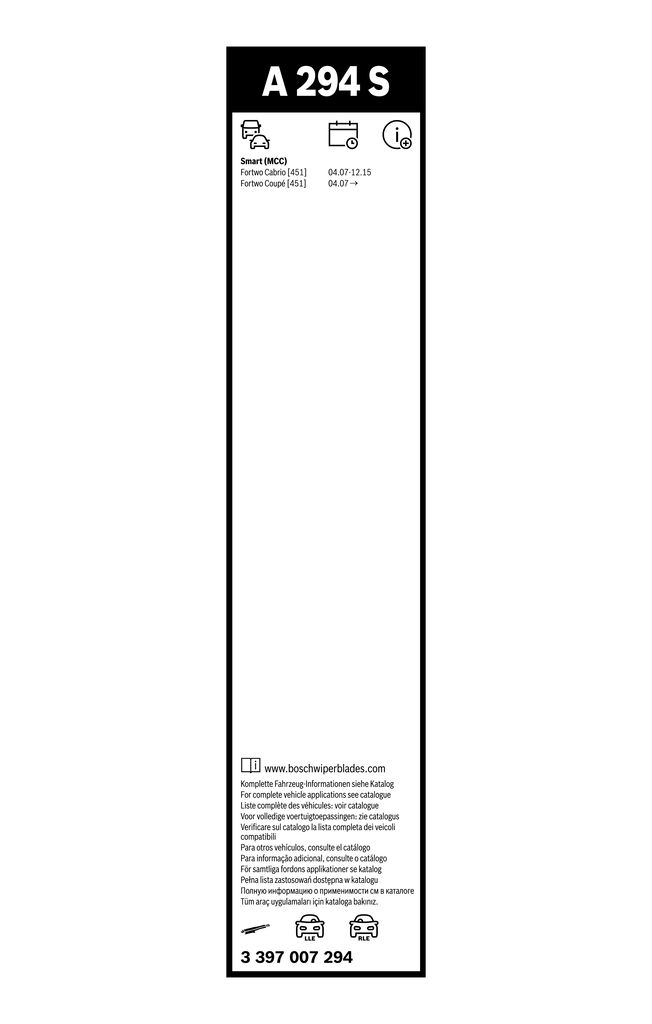 BOSCH 3 397 007 294 Wiper Blade