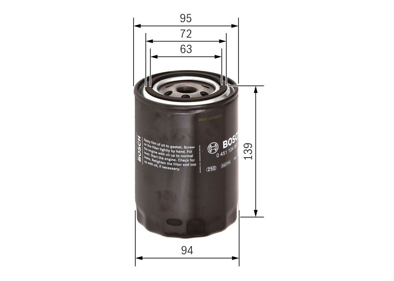 Oil Filter 0 451 104 063
