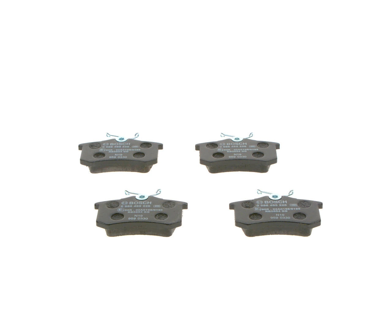 BOSCH 0 986 495 226 Brake Pad Set, disc brake