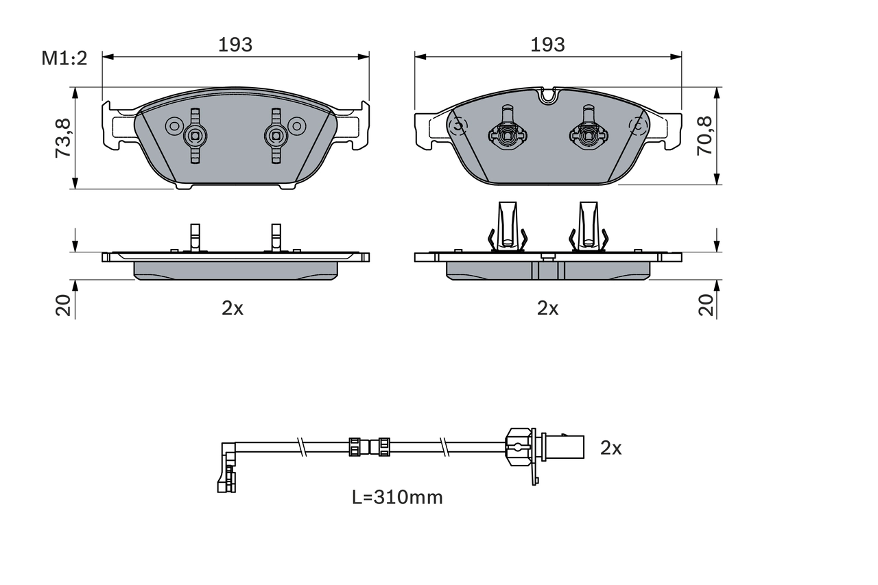 BOSCH 0 986 494 986 Brake Pad Set, disc brake