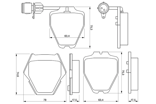 Brake Pad Set, disc brake 0 986 424 689