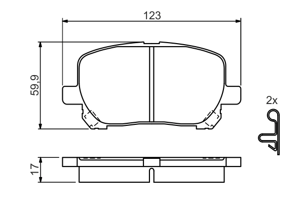 BOSCH 0 986 424 761 Brake Pad Set, disc brake
