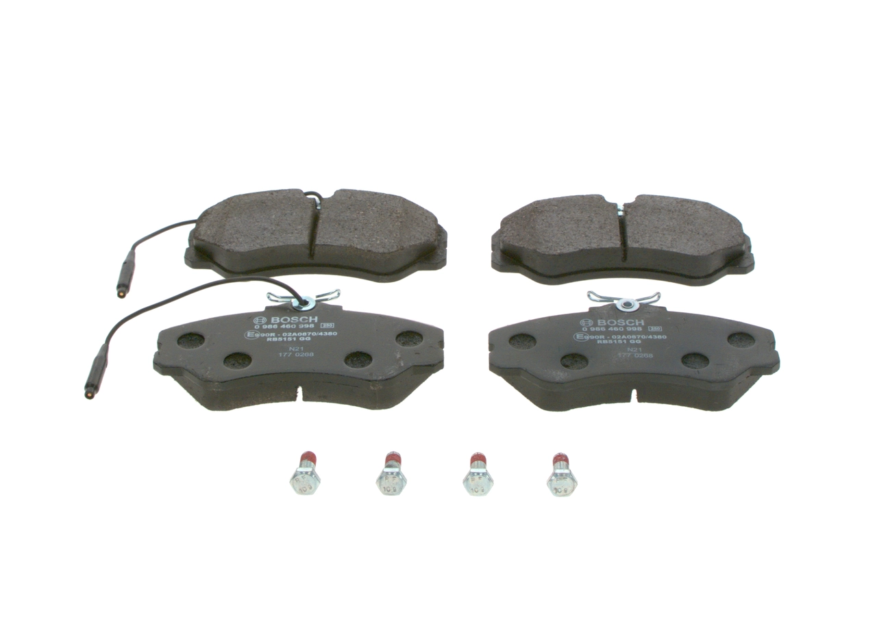 Brake Pad Set, disc brake 0 986 460 998