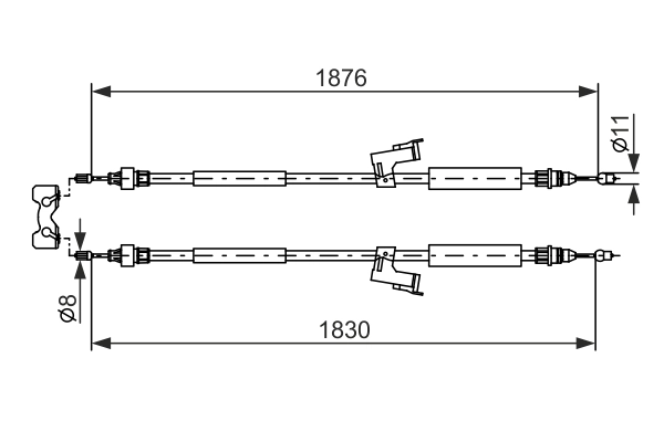 Cable Pull, parking brake 1 987 477 202