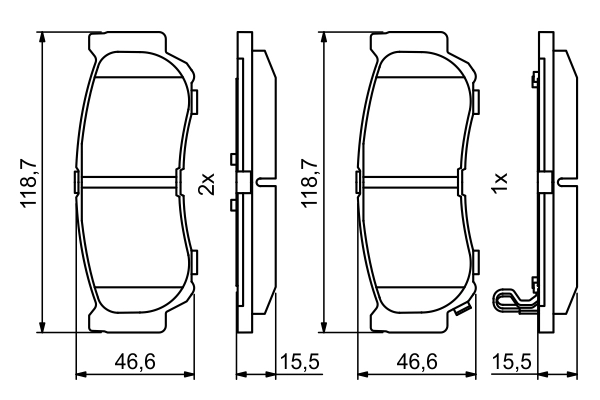Brake Pad Set, disc brake 0 986 494 230