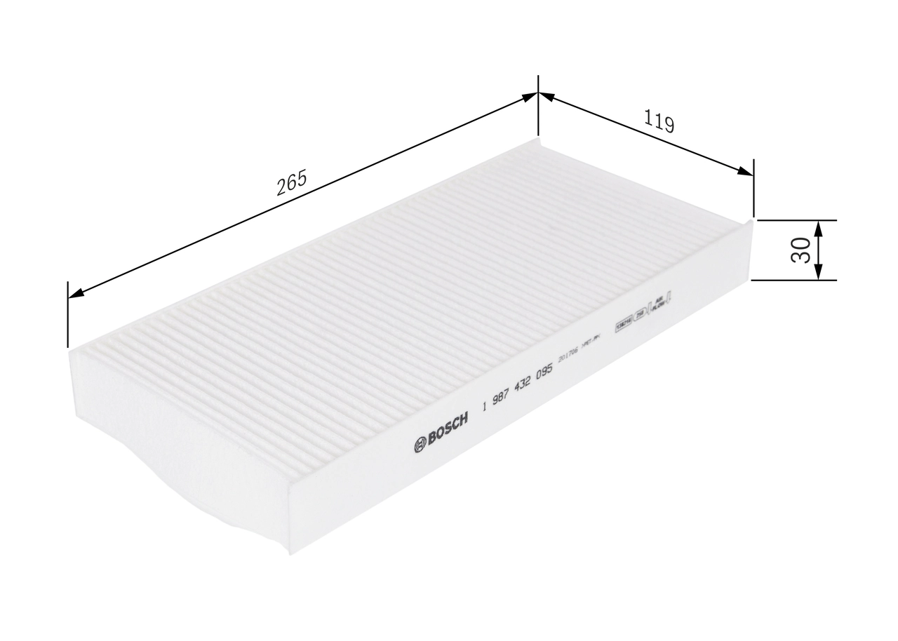Filter, cabin air 1 987 432 095