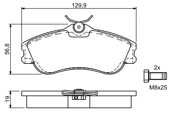 Brake Pad Set, disc brake 0 986 424 583