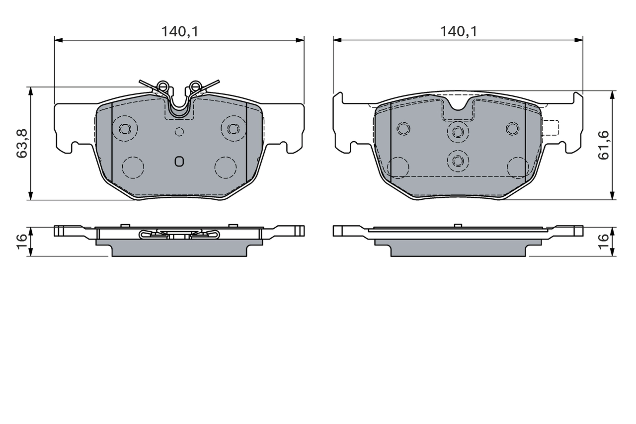 Brake Pad Set, disc brake 0 986 460 166