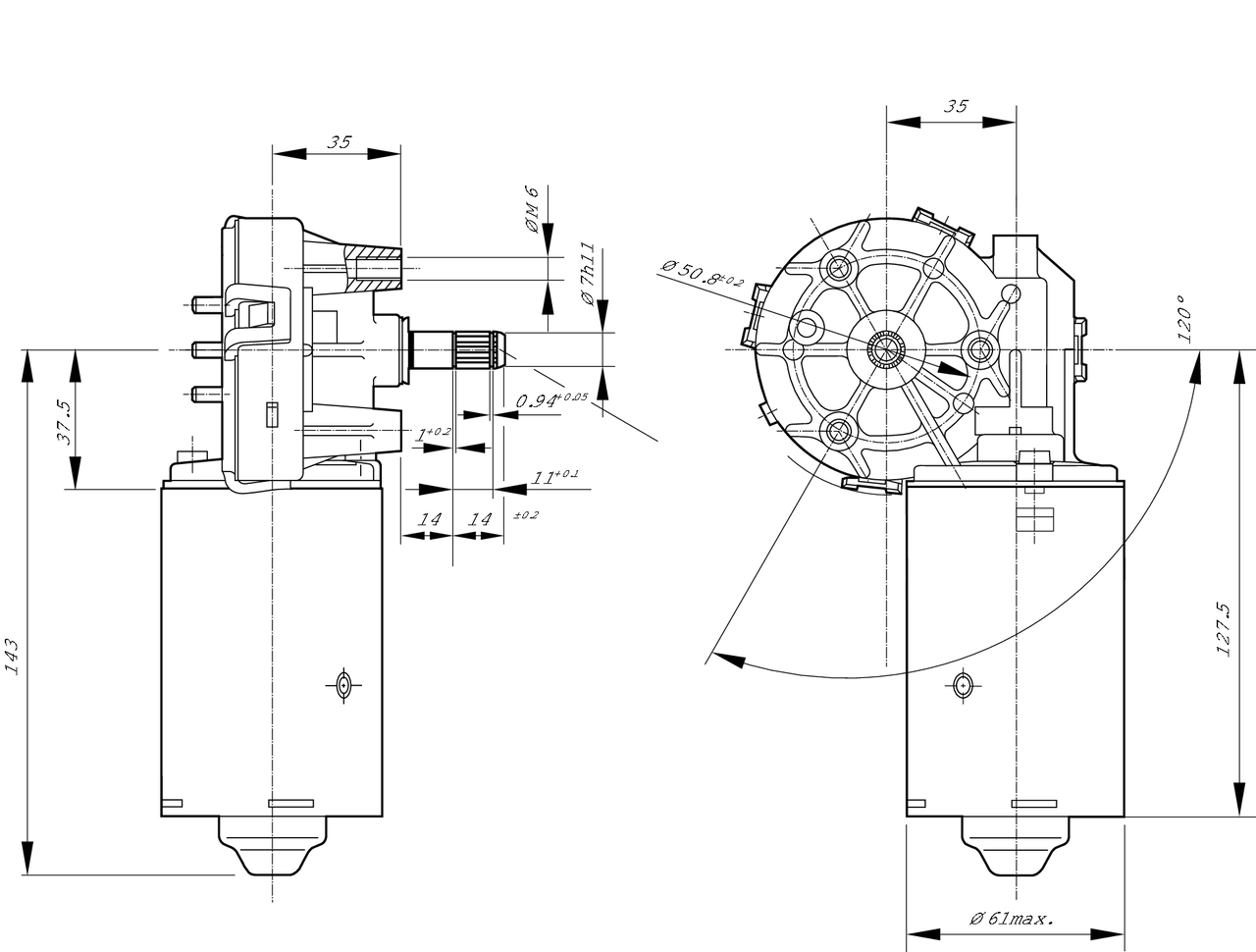 BOSCH F 006 B20 106 Wiper Motor
