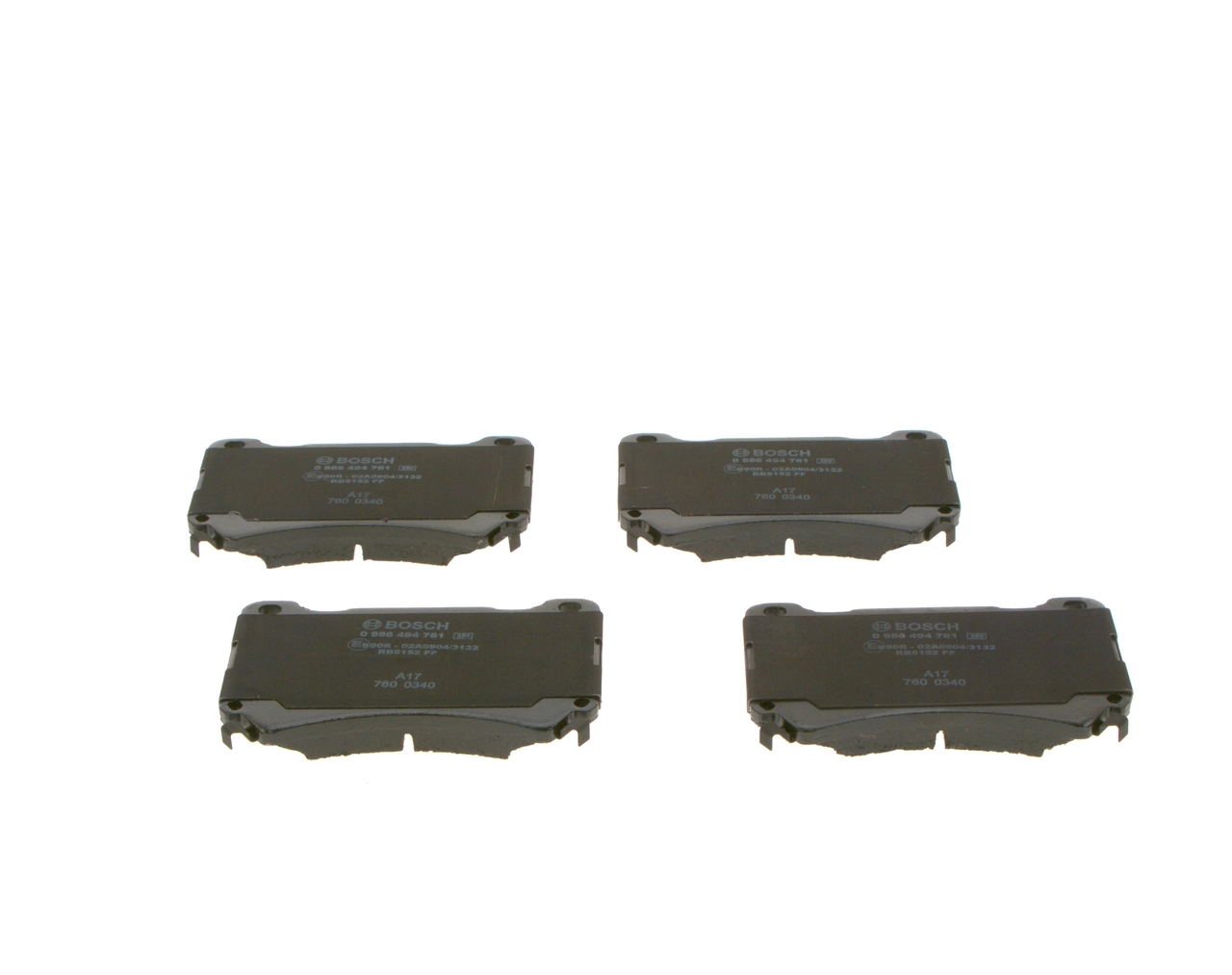 Brake Pad Set, disc brake 0 986 494 781