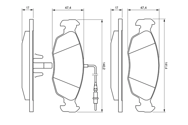 Brake Pad Set, disc brake 0 986 461 764