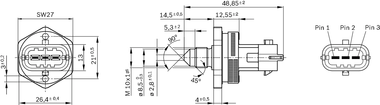 BOSCH 0 261 545 053 Sensor