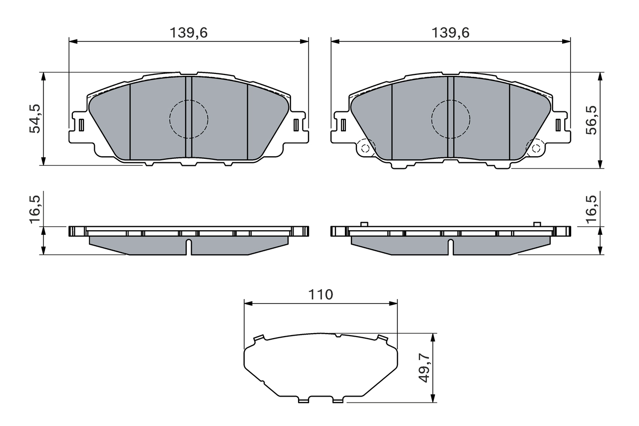 Brake Pad Set, disc brake 0 986 460 152