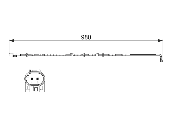 Warning Contact, brake pad wear 1 987 473 502