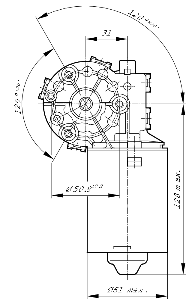 BOSCH F 006 B20 092 Wiper Motor