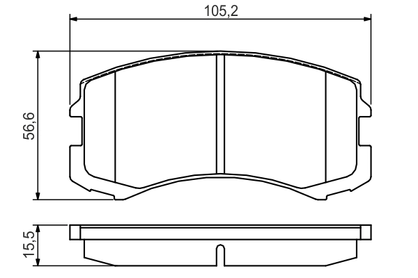 Brake Pad Set, disc brake 0 986 495 158