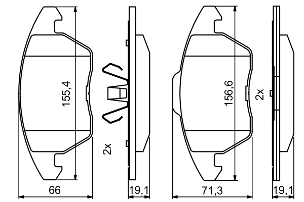 BOSCH 0 986 494 877 Brake Pad Set, disc brake