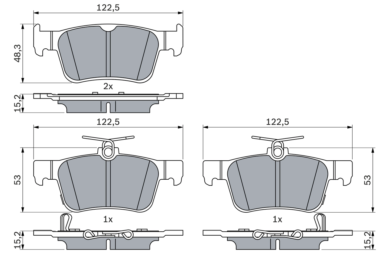 Brake Pad Set, disc brake 0 986 424 807