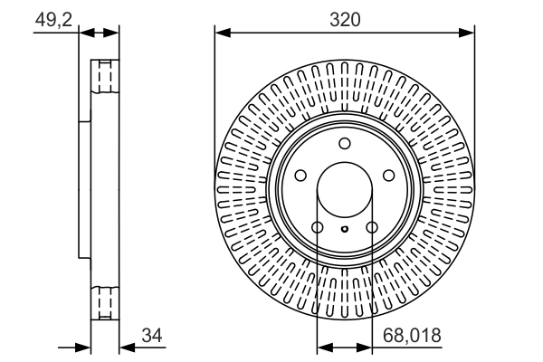 Brake Disc 0 986 479 T32
