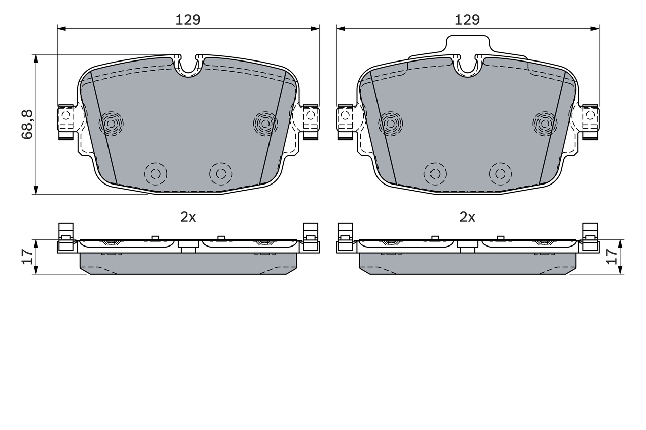 BOSCH 0 986 424 389 Brake Pad Set, disc brake