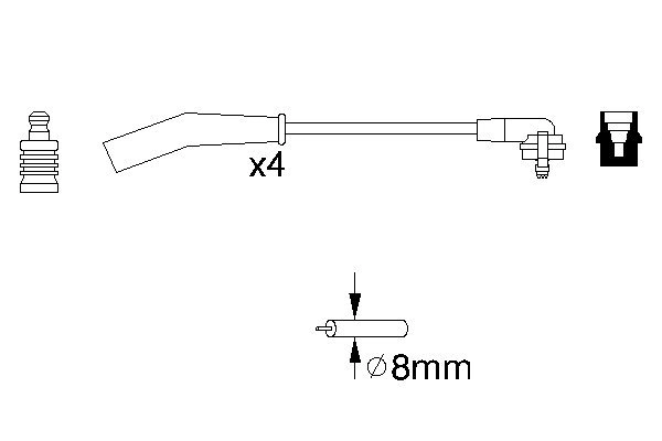 BOSCH 0 986 356 829 Ignition Cable Kit