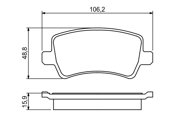 Brake Pad Set, disc brake 0 986 494 248