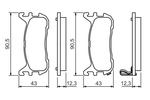 Brake Pad Set, disc brake 0 986 494 482