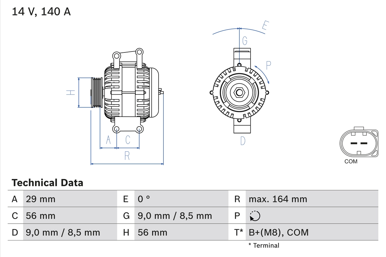 BOSCH 0 986 081 370 Alternator