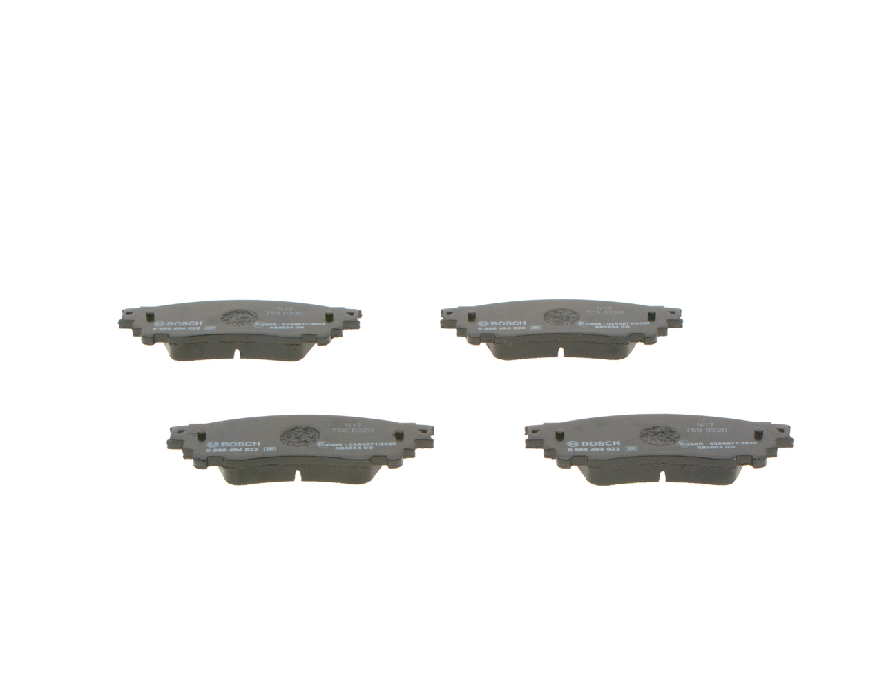 Brake Pad Set, disc brake 0 986 494 822