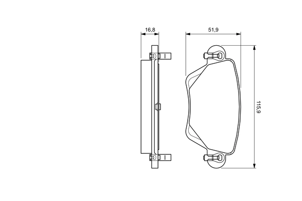 Brake Pad Set, disc brake 0 986 494 046