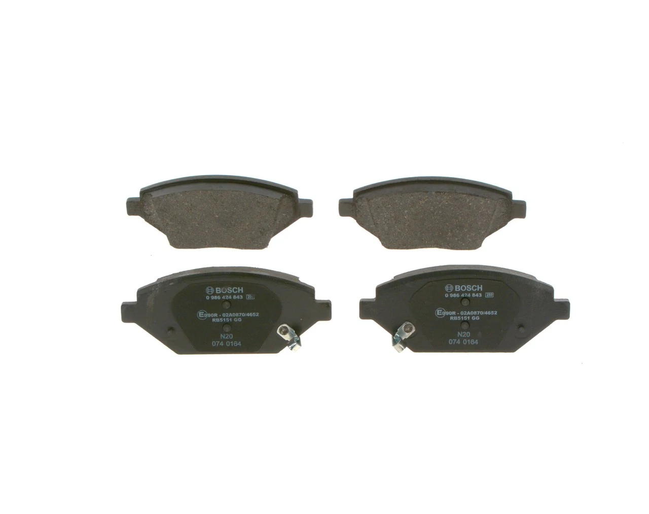 Brake Pad Set, disc brake 0 986 424 843