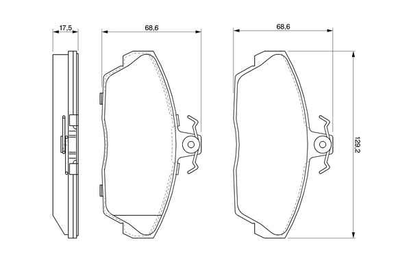 Brake Pad Set, disc brake 0 986 424 566
