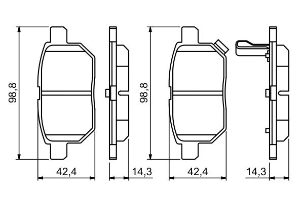 Brake Pad Set, disc brake 0 986 494 255