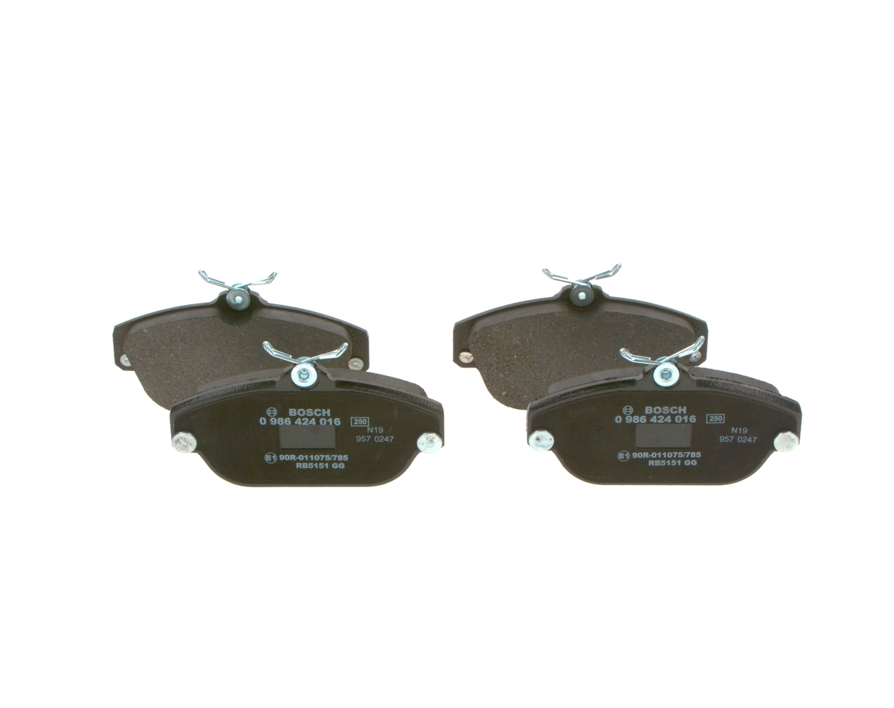 Brake Pad Set, disc brake 0 986 424 016