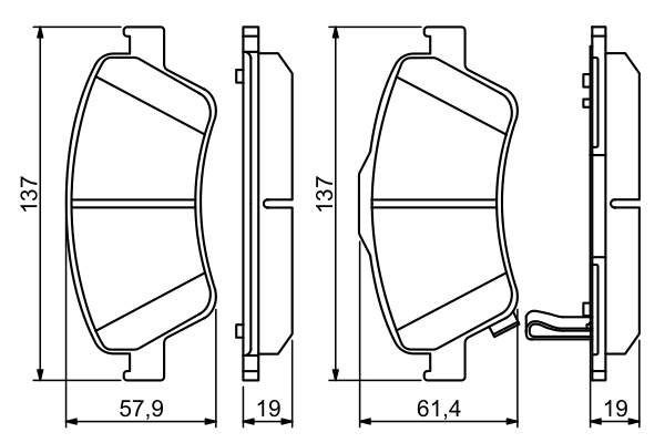 Brake Pad Set, disc brake 0 986 494 260