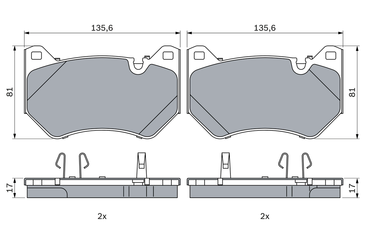 Brake Pad Set, disc brake 0 986 424 965