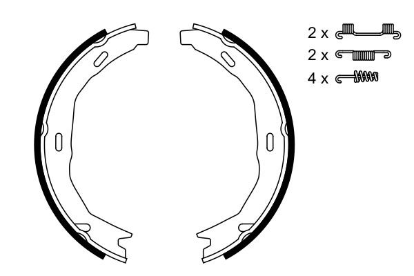 Brake Shoe Set, parking brake 0 986 487 723
