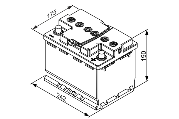 Starter Battery S5A AGM 0 092 S5A 050