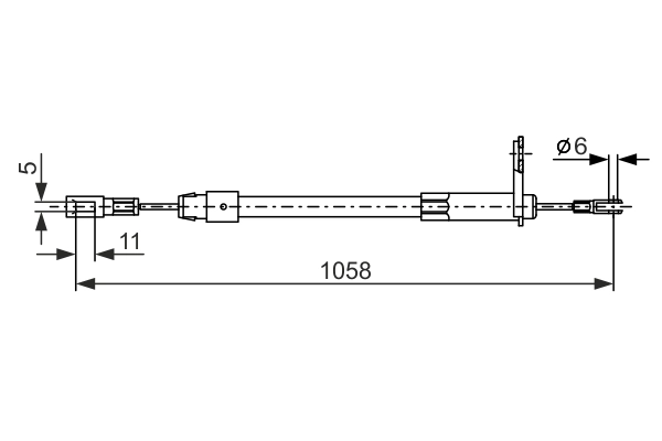 BOSCH 1 987 477 849 Cable Pull, parking brake