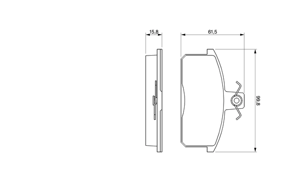 Brake Pad Set, disc brake 0 986 424 274