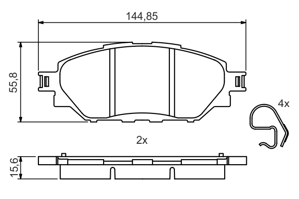 Brake Pad Set, disc brake 0 986 495 425