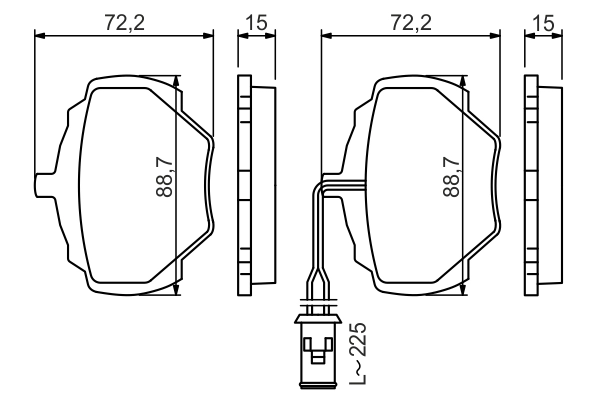 Brake Pad Set, disc brake 0 986 424 267