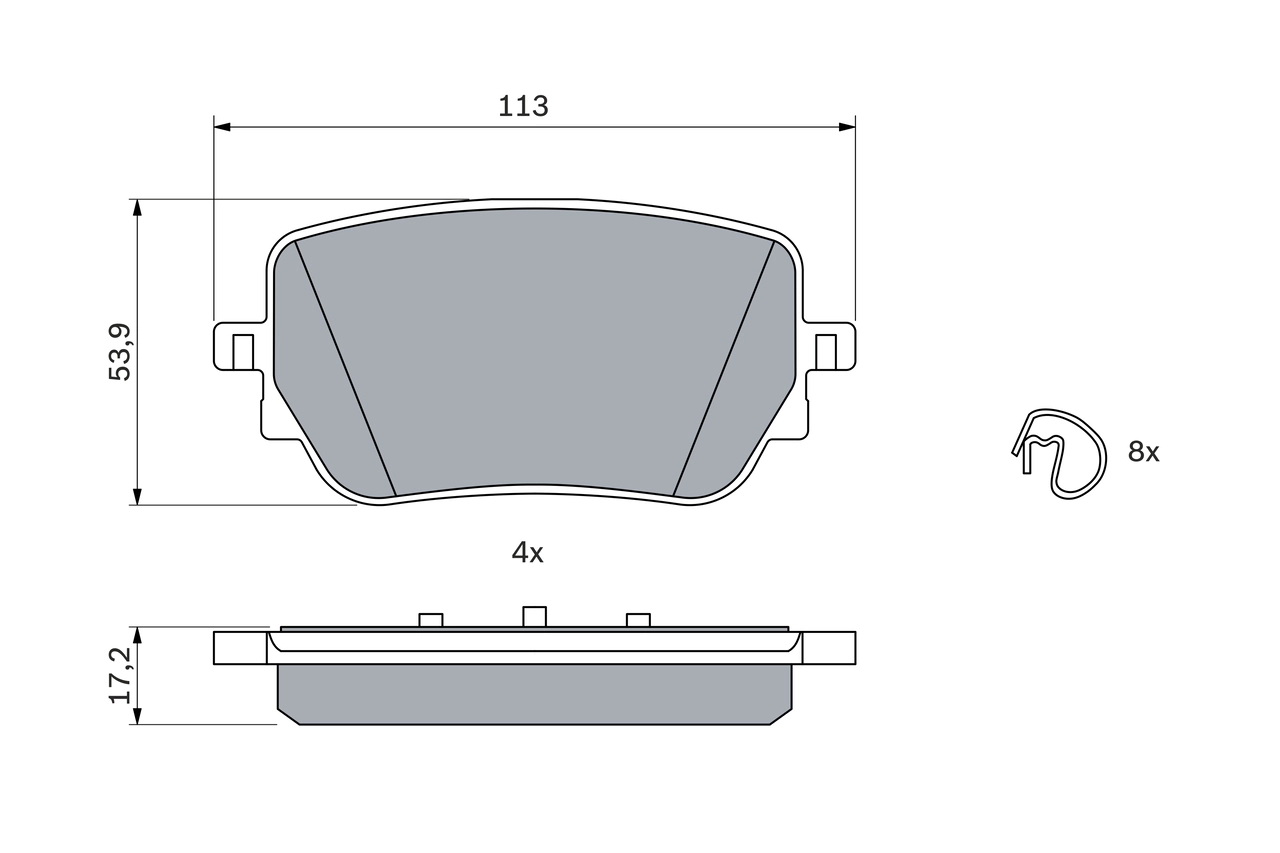 Brake Pad Set, disc brake 0 986 424 890