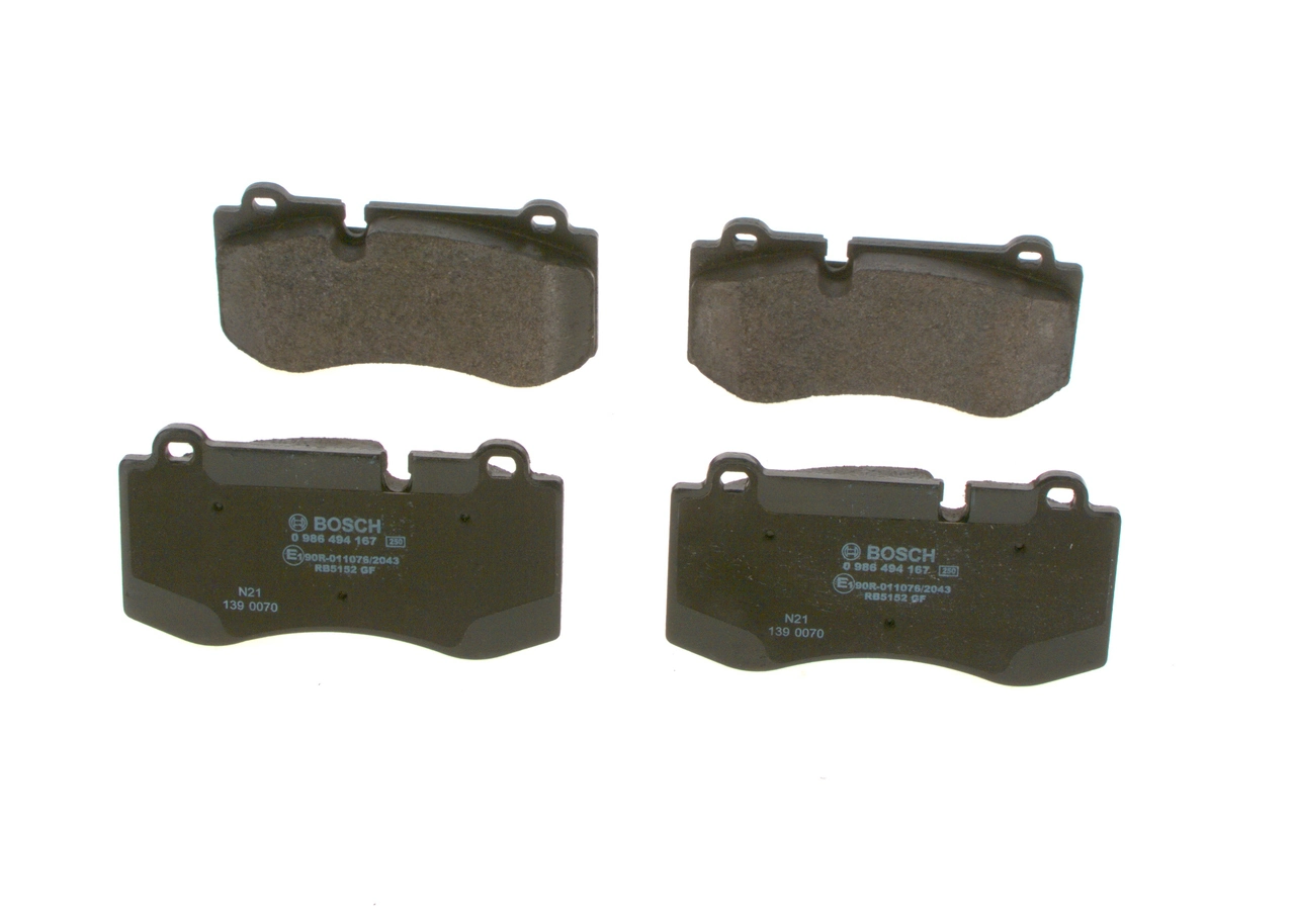 Brake Pad Set, disc brake 0 986 494 167