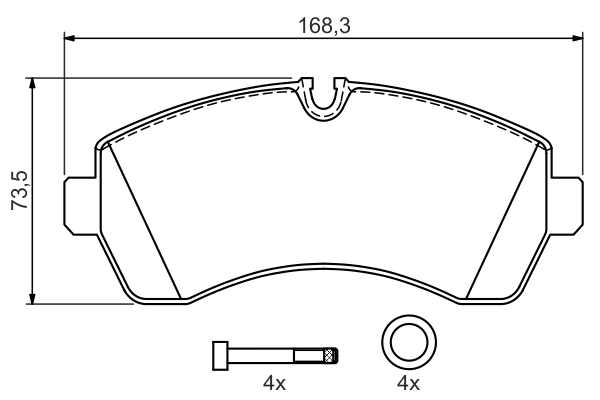 Brake Pad Set, disc brake 0 986 494 194