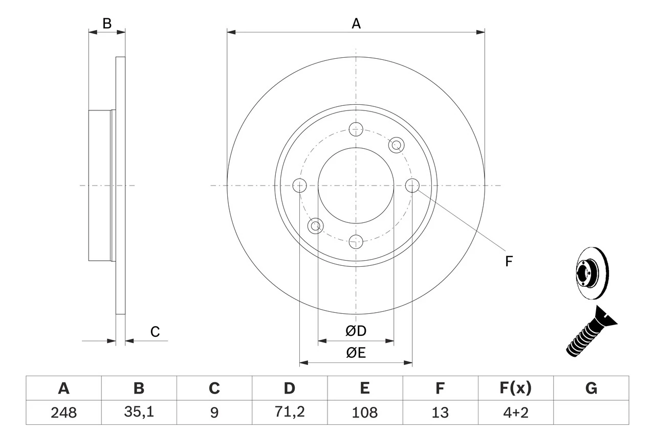 Brake Disc 0 986 479 B40